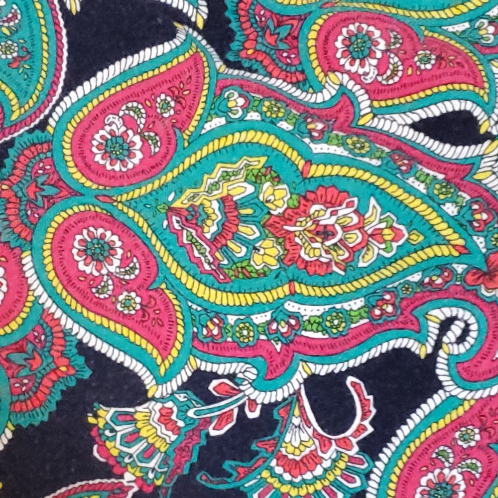 Jones New York Soft Cotton Paisley Top XL - Picture 4 of 10